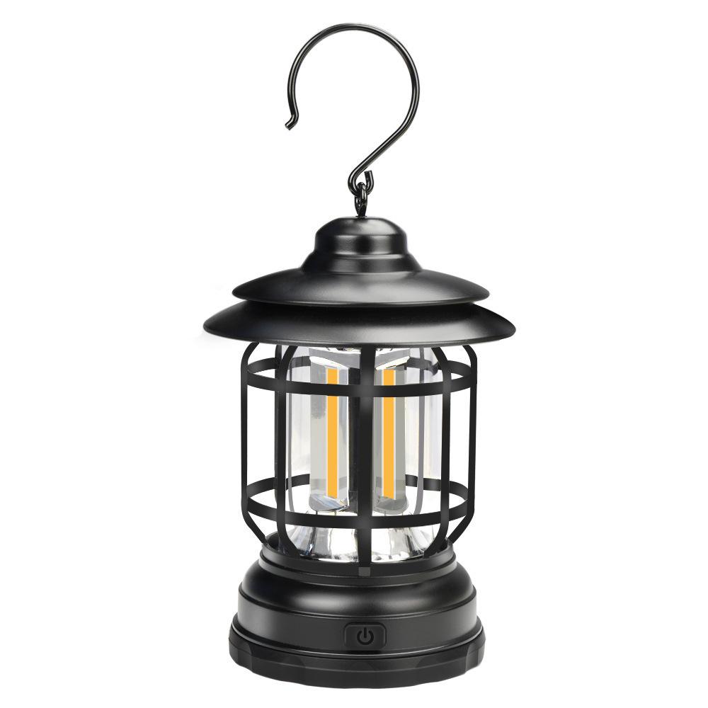 Vintage Rechargeable Camping Lantern: Portable Outdoor Hurricane Lamp for Tent & Atmosphere Lighting