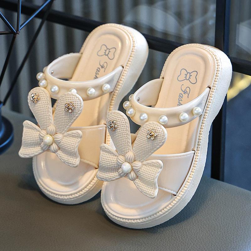 Children's Slippers Girls Small, Medium and Large Children Baby Non-slip Indoor and Outdoor Wear Summer Outdoor Wear Girls Cool Slippers