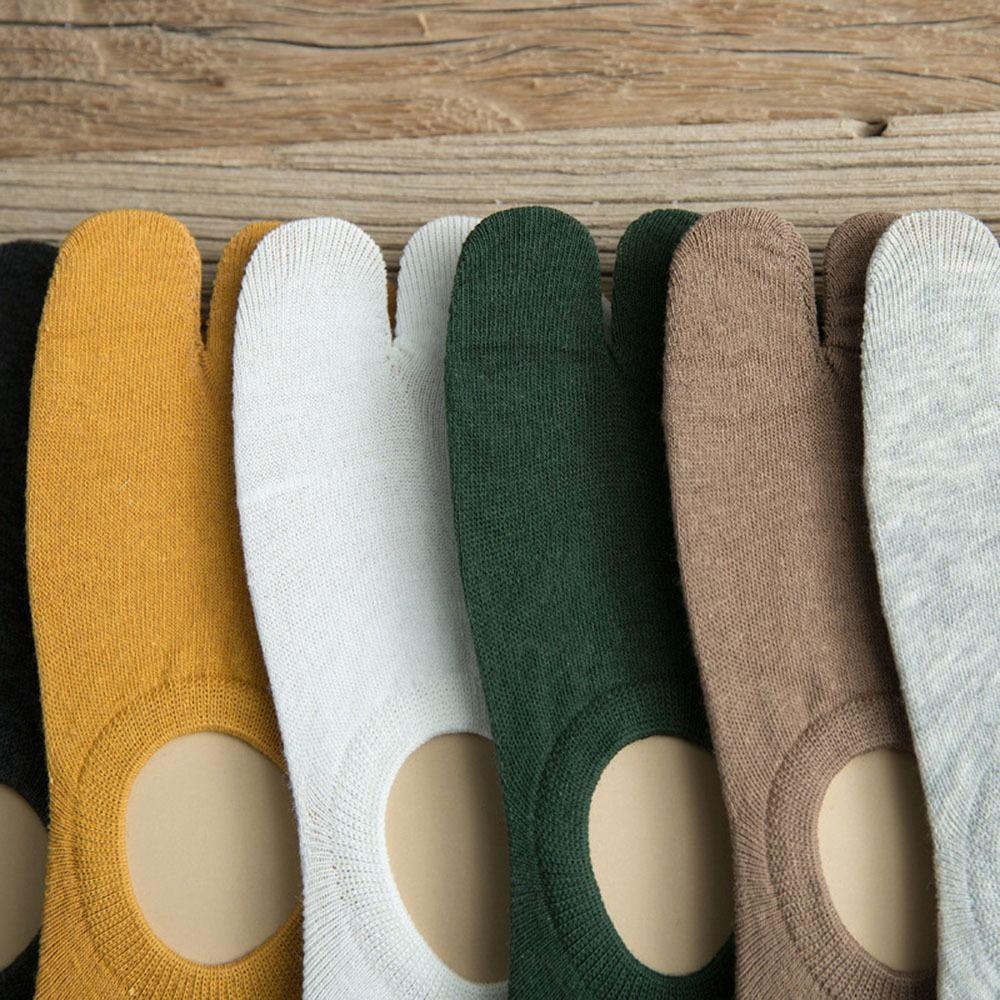 New Low Top Cotton Split-toe Socks Silicone Couple Sandal Socks Thin Socks
