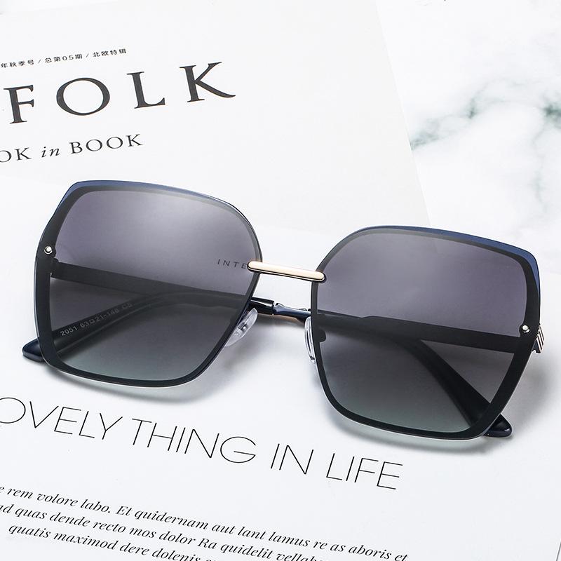 Trendy Women Sunglasses Large Frame Retro UV Resistant European American Fashion Sun Glasses Stylish