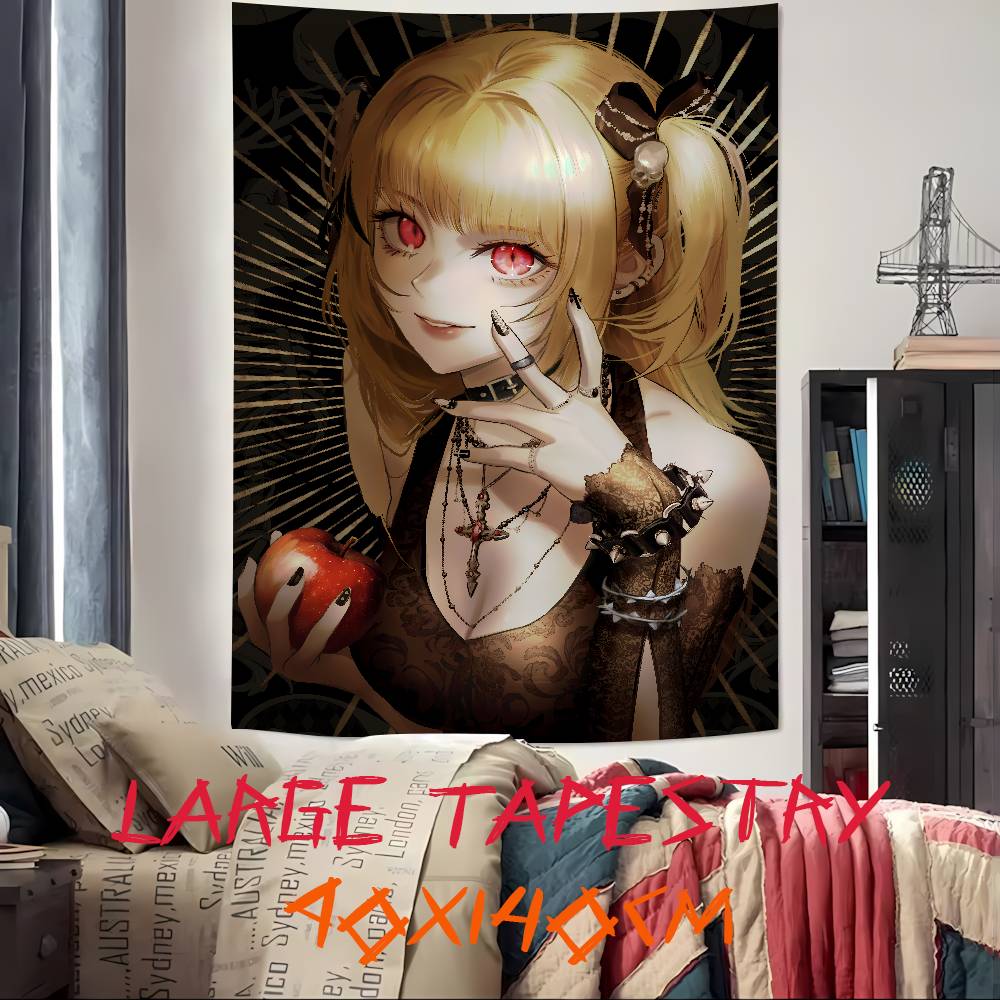 Cool Fashion Pretty Girl Misa Amane Tapestry Decoration Bedroom Dormitory Background Cloth Home Party Living Room Club Tapestry