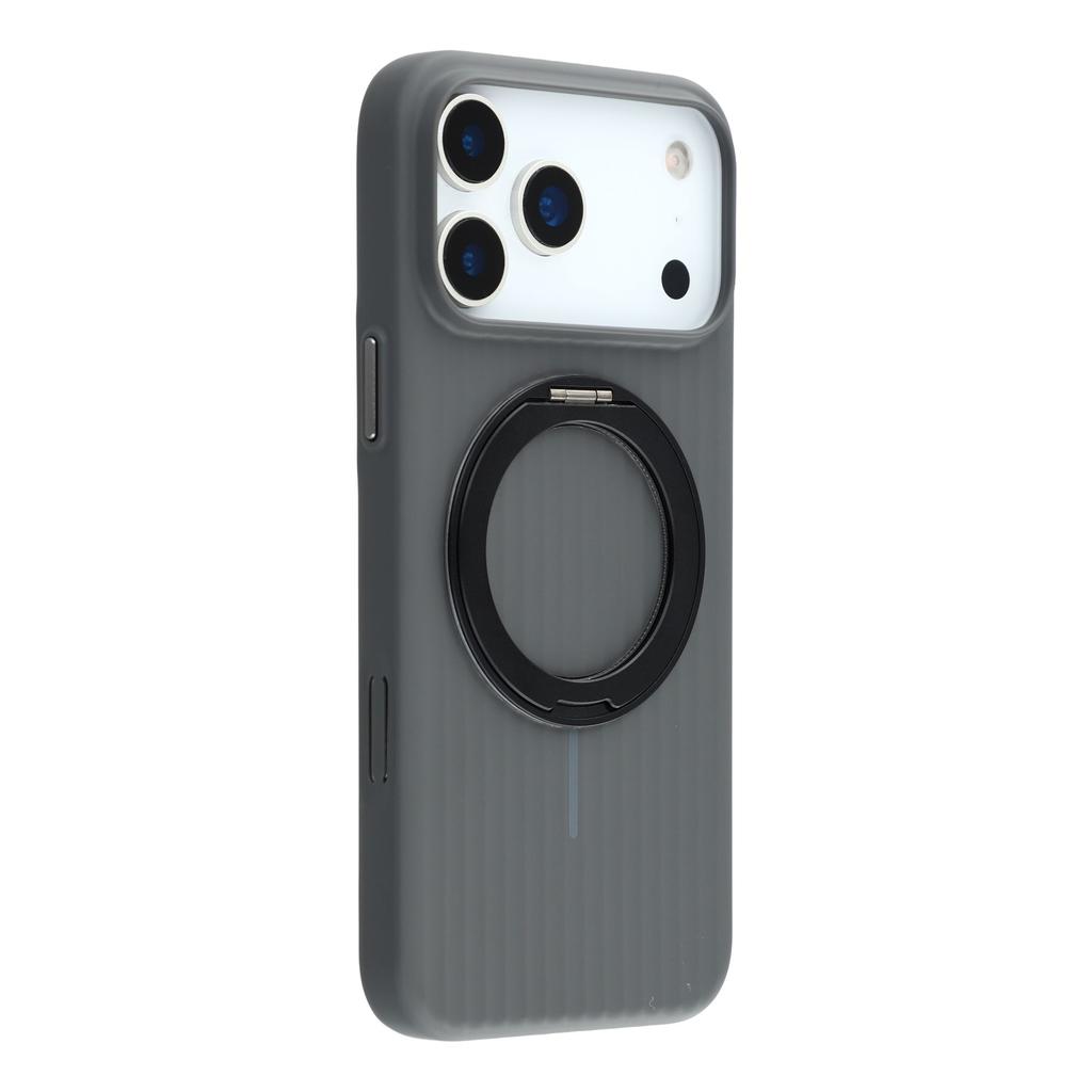 KIGC For iPhone 17 Pro Magnetic Case with Rotating Kickstand Hard PC Phone Back Cover