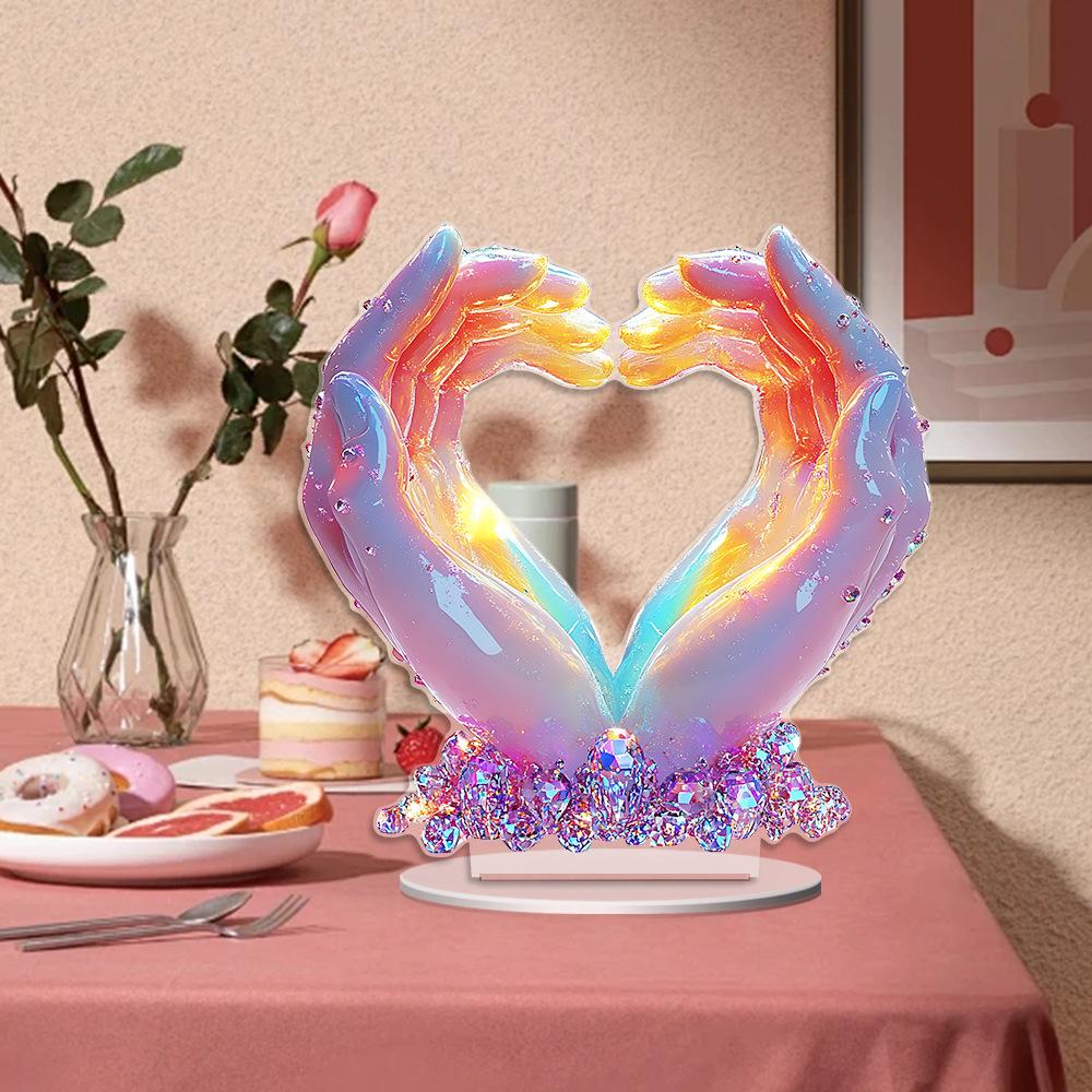 

Valentine s Day Color Guardian Love Ornament Holiday Party Table 2D Decoration Crafts Alec Waterproof Wear-resistant Decoration 19x20cm