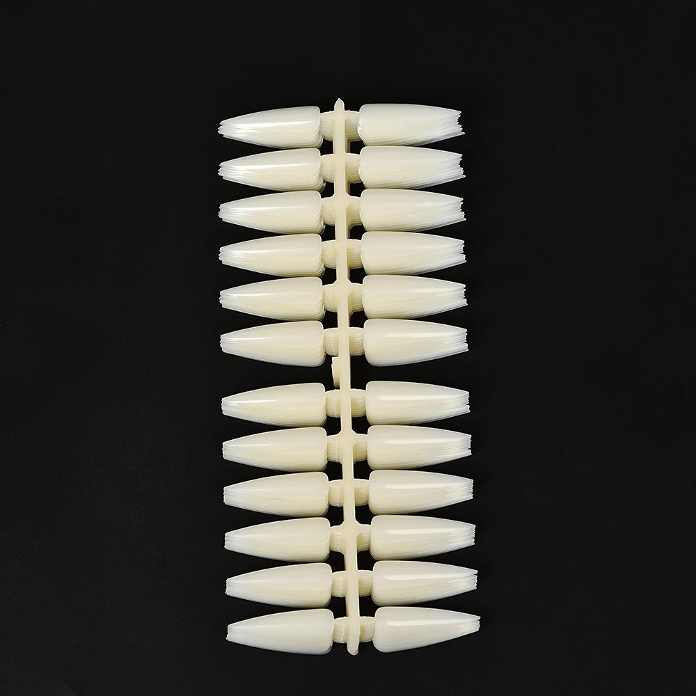 240pcs False Nails Stiletto Shape Press On Natural Transparent Tips Practicing Gel Polish Display Fake Nail Practice Manicure Tool