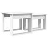 Coffee Table Set 2 Pcs White Wood Based Material