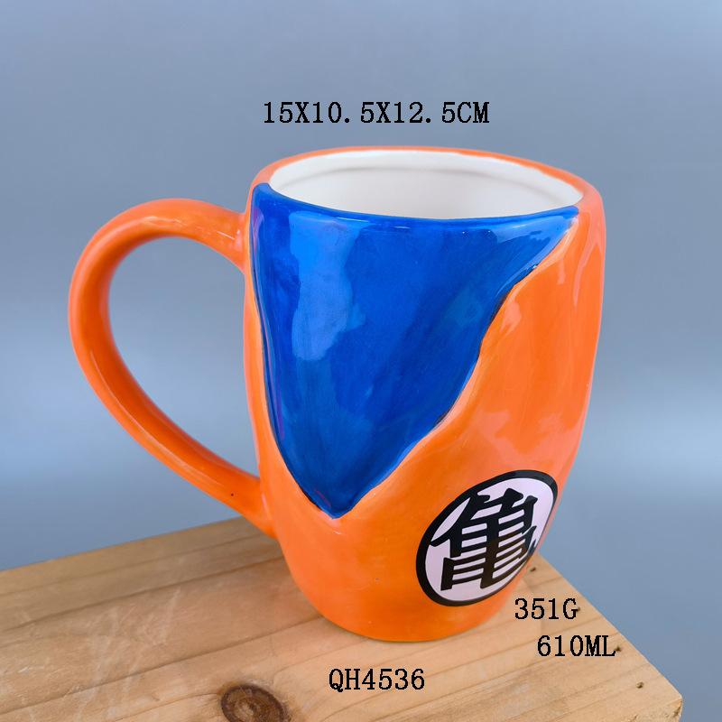 Ceramic Dragon Ball Mugs, Sun Wukong Mugs, Creative Cartoon and Anime Wukong Cups, Four-star Dragon Ball Cups