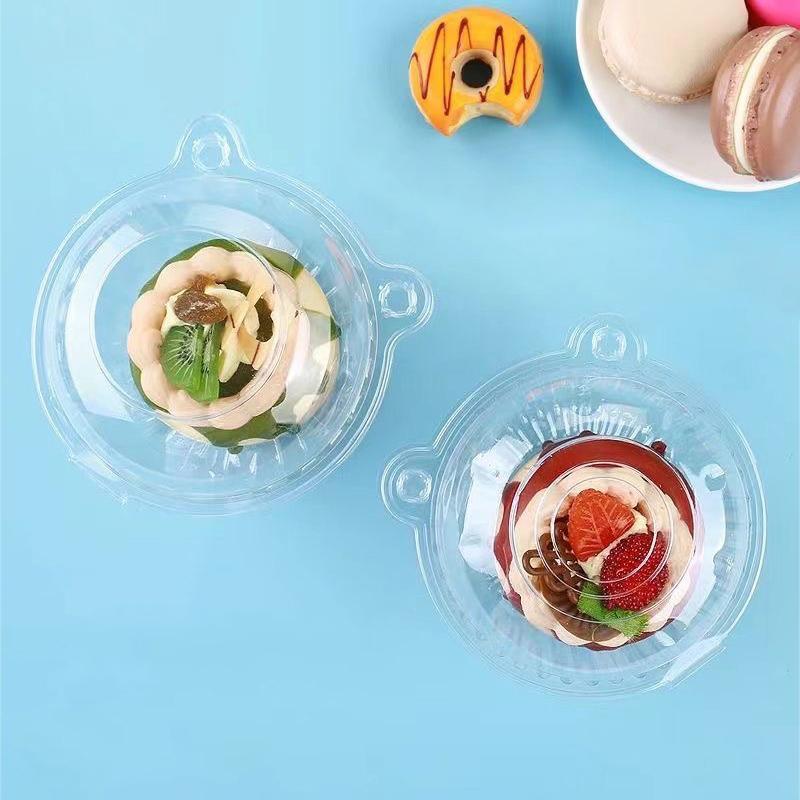 100 Pcs Cake Slice Boxes Cupcake Slice Container Square Individual Single Dessert Box Triangular Sandwich Cheesecake Storage Box
