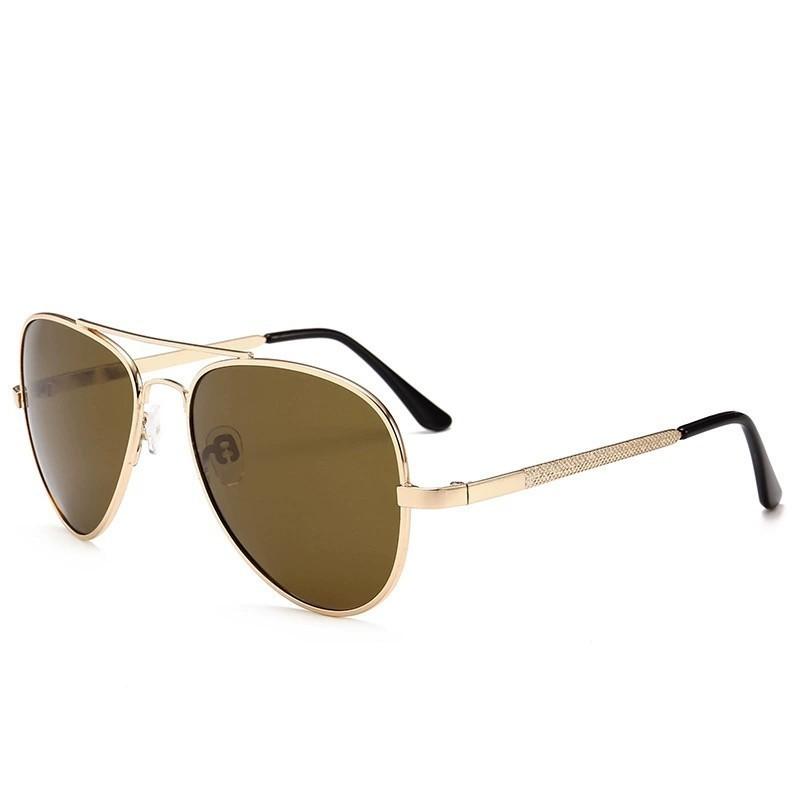 Trendy 2023 Summer Men's Sunglasses Metal Polarized Sun Glasses Black Frame Grey Lens Uv400