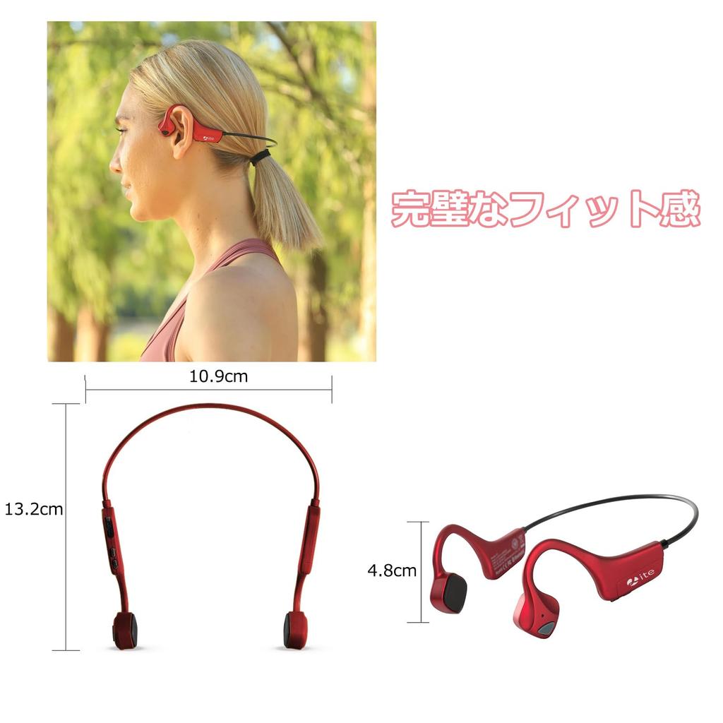 Kabellose Bluetooth Knochenleitungskopfhörer mit geräuschunterdrückendem Mikrofon, Over-Ear-Design, nicht verstopfende Bluetooth-Kopfhörer, Typ-C schnell