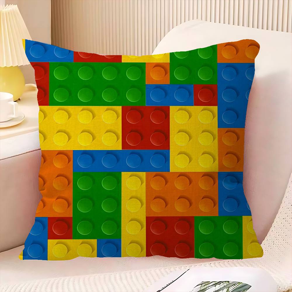Building Toys Pillow Gifts Home Office Furnishings Bedroom Sofa Car Cushion Cover Case 45x45cm