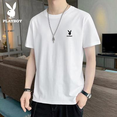 Camiseta de manga corta para hombre, de algodón puro.
