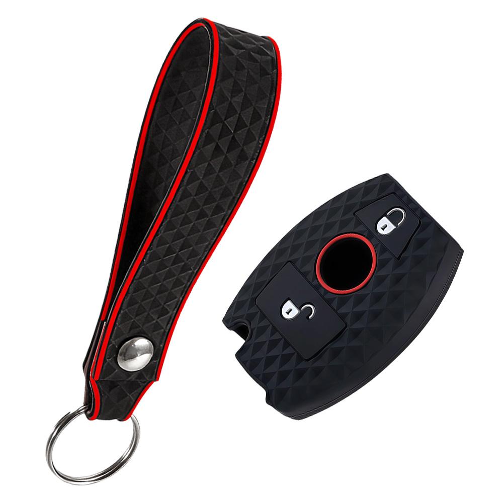 

Keychain Silicone Car Remote Key Fob Case 2/3 Buttons Cover For Mercedes benz CLS CLA GL R SLK AMG A B C S Protective Shell