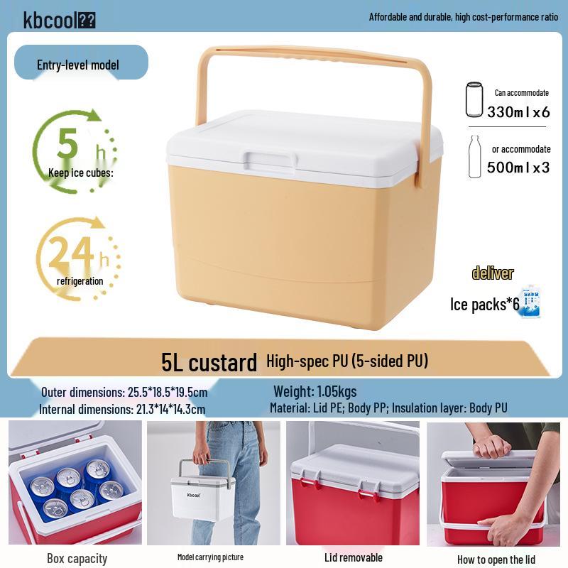 Kebao KBCool Insulated Ice Box Cooler for Camping, Ice Cream, Breast Milk & Fishing
