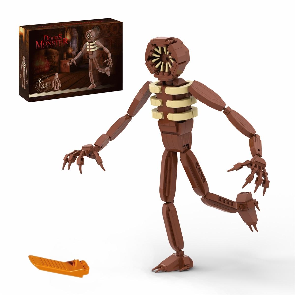 

Horror Game Demo Villain Doors Devil Monster Building Blocks Set Man-Eating Role DIY Brick Toys for Children Birthday Gifts