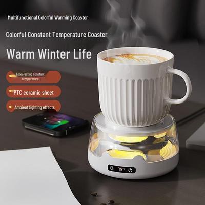Smart Heating Coaster: Constant Temperature Cup & Night Light for Home, Office, Dorm