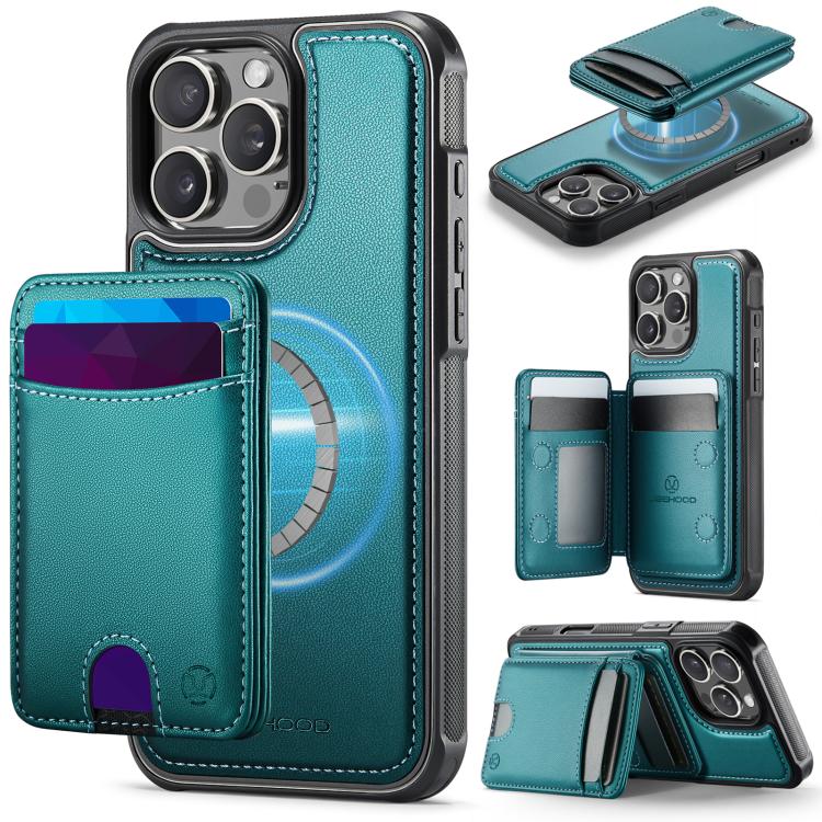 JEEHOOD J10 Flip Card Bag MagSafe Split RFID Leather Phone Case