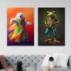 Disco Frog Art Funny Wall Art Poster Canvas Painting Home Living Room Wall Decor Funny Bear Animal Print Canvas Painting