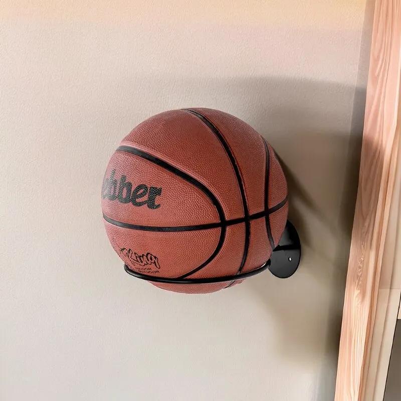 Wall Mounted Basketball Storage Rack Multi-purpose Football Ball Iron Holder Hat Storage Rack Saving Hanging Rack Room Decor