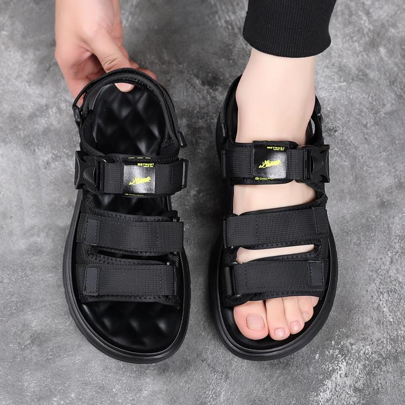 FashionMen Sandals fashion Casual Shoes Summer Outdoor Concise Lightweight canvas Beach Shoes men Slippers Male Sandals