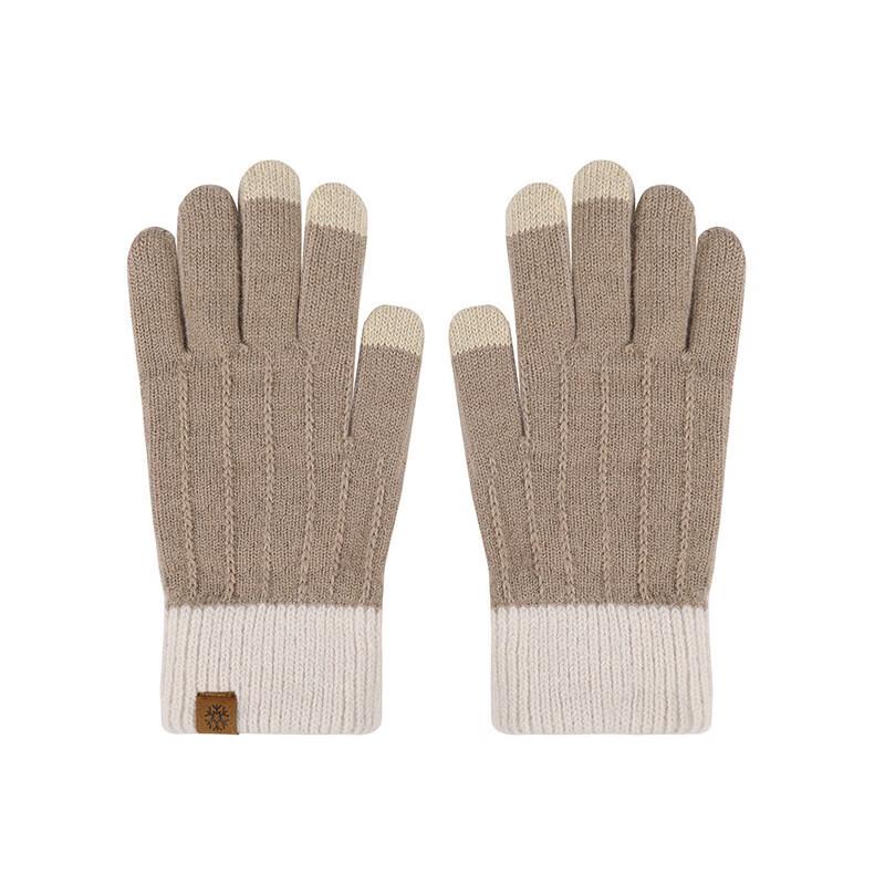 XiHong Women's Winter Knit Fleece Gloves