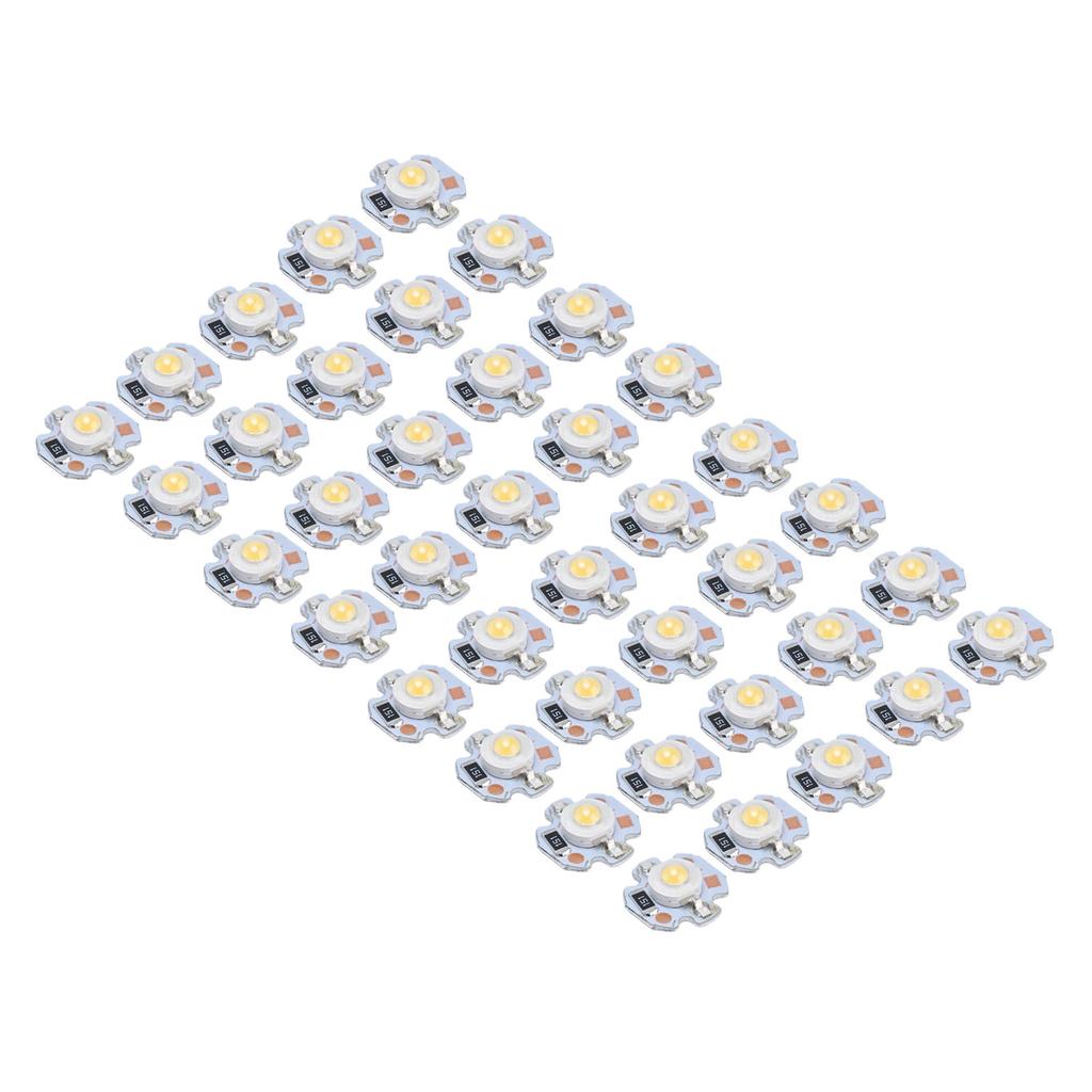 40pcs LED Chip Bulb 1W 24V 16mm/0.6in Aluminum Base Low Power Consumption Lamp Beads for