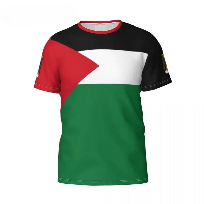 T-shirts 3D Insigne Drapeau Palestinien Vêtements Unisexe Mode Décontractée Extérieure T-shirt Cadeaux Journée Nationale Vêtements Haute Qualité