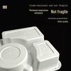 Disposable Yellow 6-Compartment Takeout Meal Box