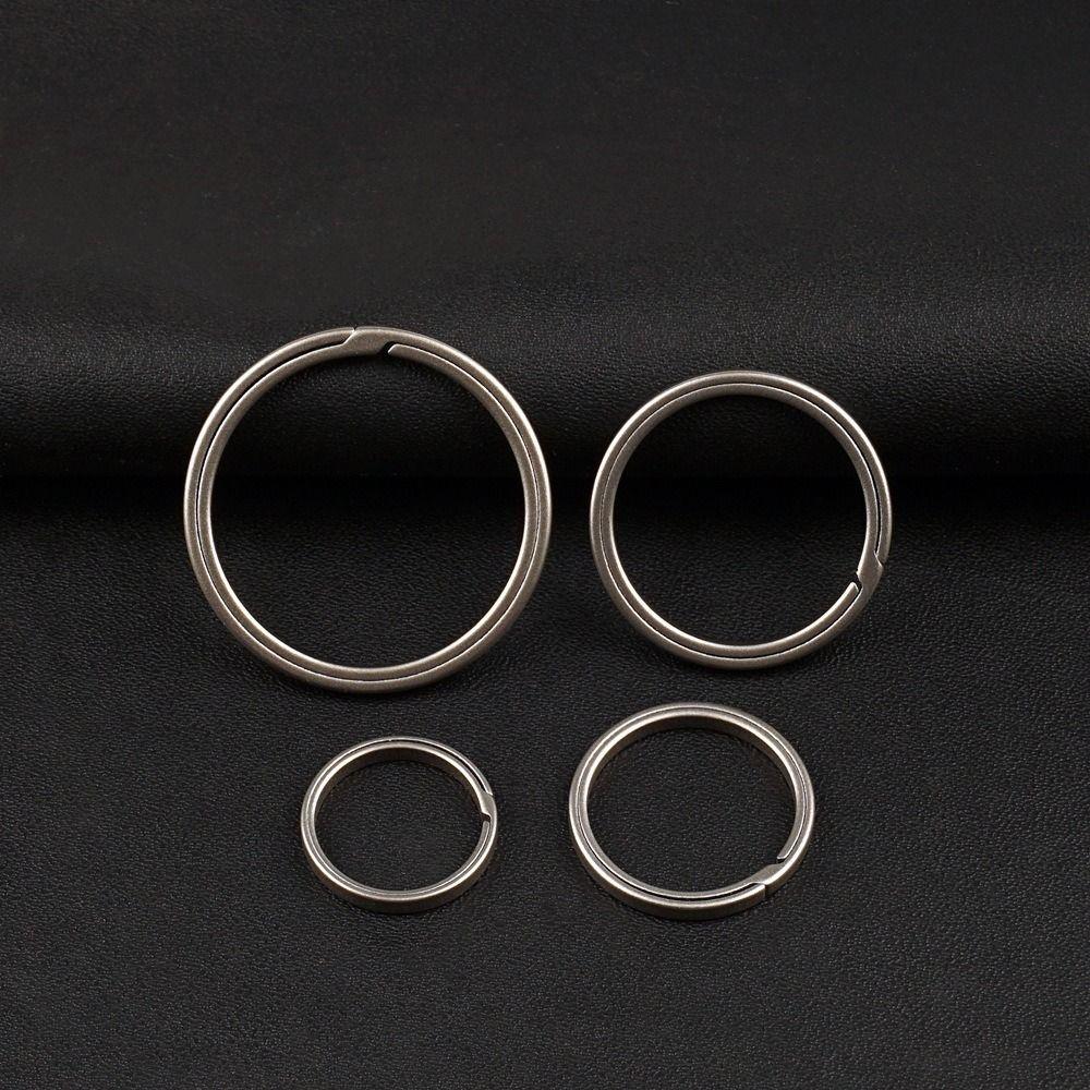 4pcs Ultra-light Titanium Alloy Key Ring Hard Man Car Keychain Creative Side Pushing Rings  Gift