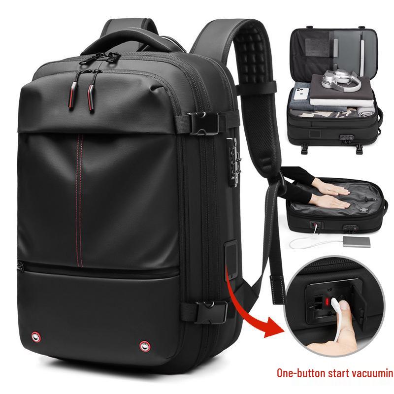Zaino da Viaggio Premium per Laptop da Uomo - Compressione Sottovuoto a Un Clic, Design Business Casual per Uso Transfrontaliero