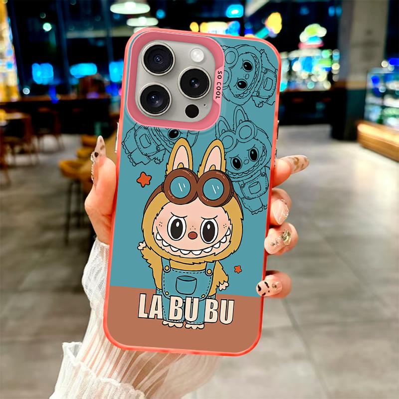 

Модный чехол в милом и механическом стиле от Labubu для iPhone 7 X 11 12 13 14 15 16 серий, для Samsung серий A12 A23 A54 S21 S22 S23 S24 S25... iPhone SE 2022 розовый