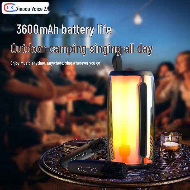 Newmine M18 Wireless Bluetooth Karaoke Speaker System with Dual Microphones CN plug (adapter included)