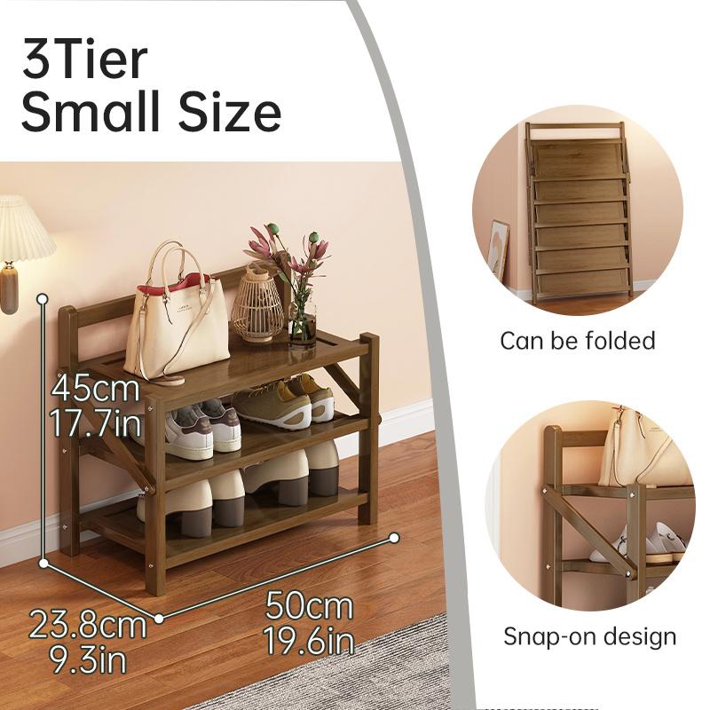 Foldable Shoe Rack Large Capacity Storage Shelf Shoes Storage Organizer Home Decor for Living Room Entrance Foyer 11035₽