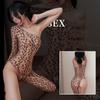 Bodysuit Leopard print jumpsuit off the shoulder open cut tight and sexy Babydoll sexy ladies outfit   lingerie Sex shop