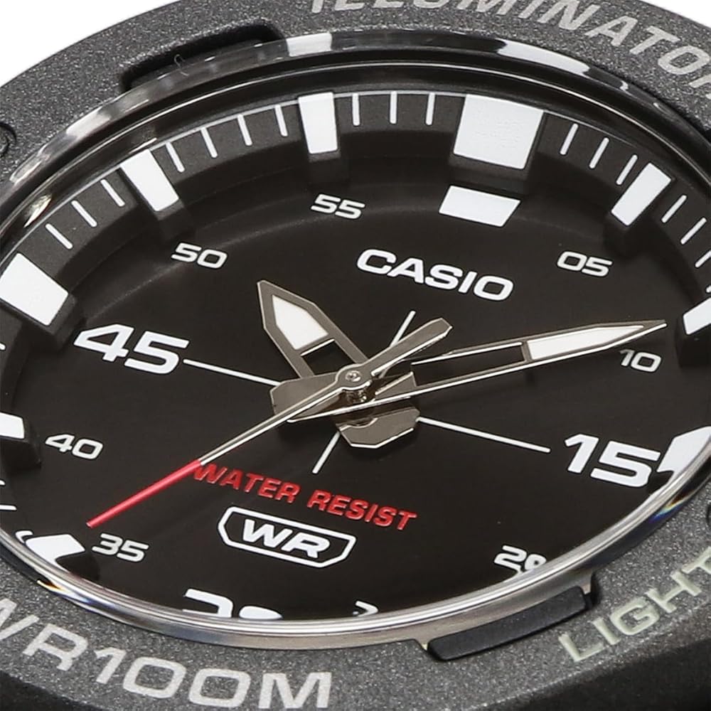 Casio Standard Analog Quartz Watch MW-620H-1AV Men's Black with LED Light