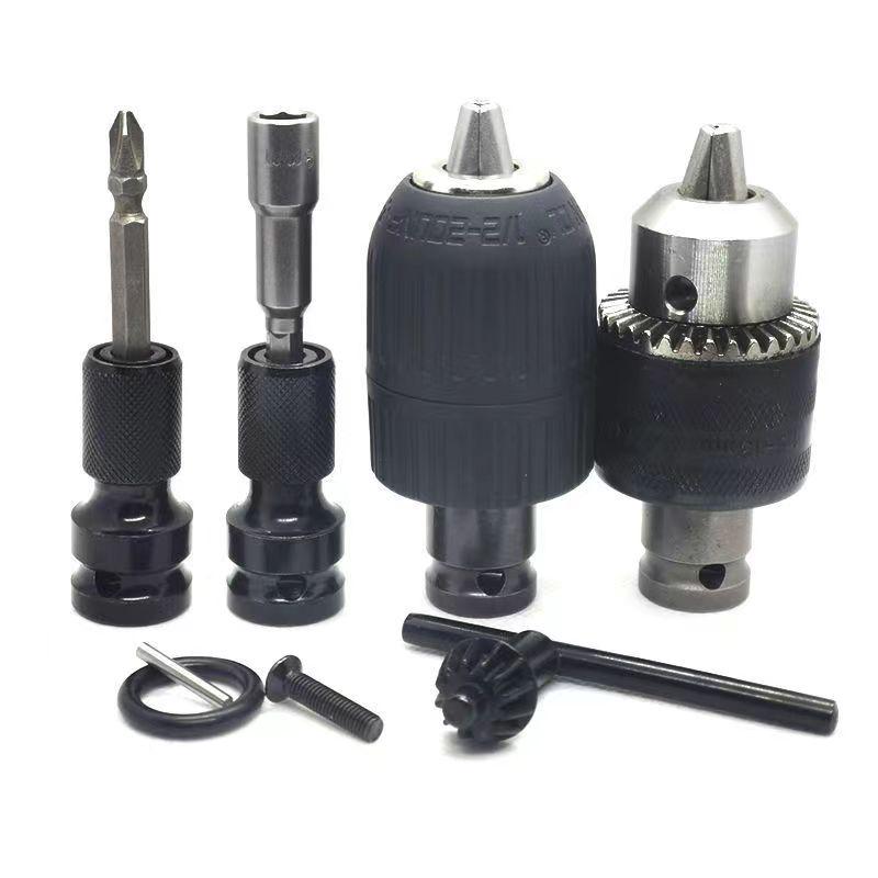 Multi-Functional Electric Wrench Conversion Kit with Air Impact Socket and Drill Chuck Adapter