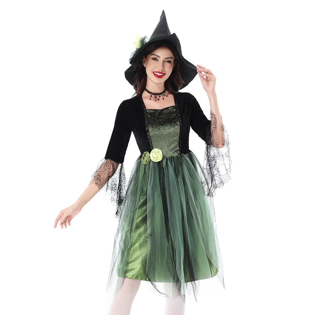 Halloween Costume Magic Witch Costume Carnival Witch Dress Stage Performance Costume The Wizard of Oz Costume
