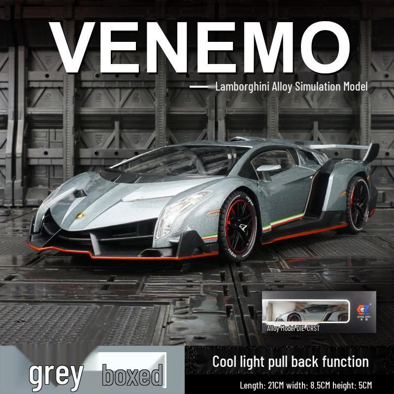 

Zhi CZ24392 Alloy Supercar Model: Sound, Light, Pull-Back Toy Racing Car for Kids серый