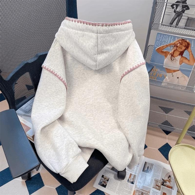 Sweatshirt for Women Oversize Hooded Thickened Loose Casual Pullover Long Sleeve Winter Sweatshirt Top