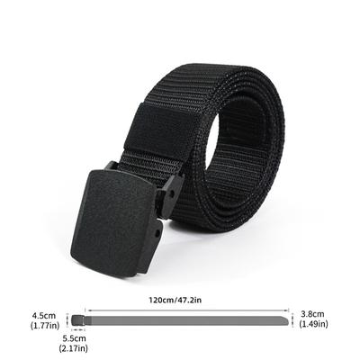 Herren und Damen Outdoor 1,5 Zoll Breite Arbeits taktischer Hüftgurt für Flughafentauglichkeit Nylon-Canvas-Gürtel mit Kunststoffschließe