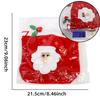 Christmas Whimsical Gift Bag In Plush Material Featuring Santa Bear And Design Snowman
