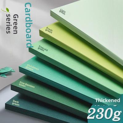 Handgefertigter Karton von Yuanhao: Helles/Dunkel-/Armee-/Waldgrünes 4K-Hintergrundpapier im A4-/A3-Format für Kindergartenprojekte.