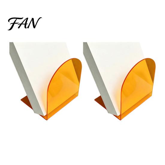 Clear Book Organizer for Office 1 Pair Acrylic Bookends, Ends Holders Shelves, Decorative Arch Modern L Shaped Support Stopper, Bookshelf Bedroom