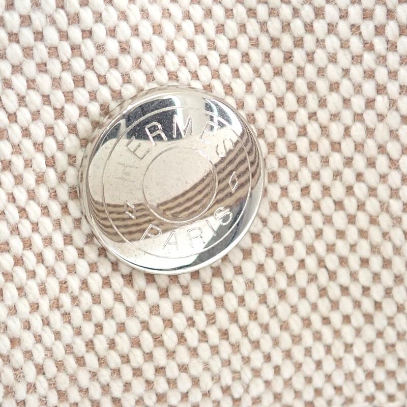 HERMES   Tote Bag beige/Brown canvas Women