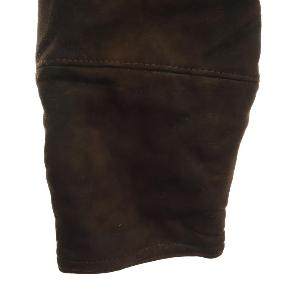 Made In Bulgaria Long Sleeve Mouton Coat S Brown Wool Women Used