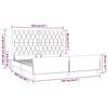 VidaXL Cadre de lit avec tête de lit Noir 160x200 cm Tissu3125310