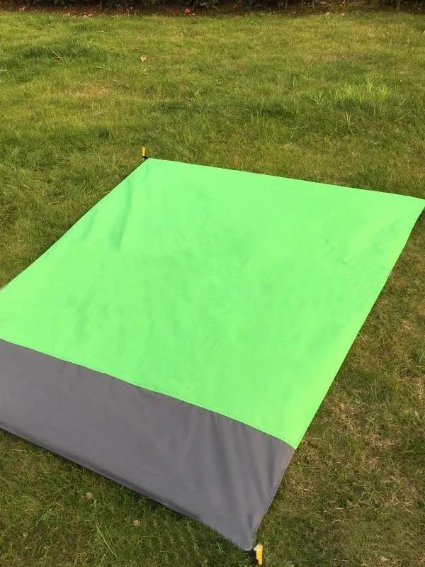 

NEW Sandproof Beach Blanket Waterproof Beach Mat Portable Lightweight Picnic Blanket Camping Mat For Travel Hiking Sports 140x200cm зелёный