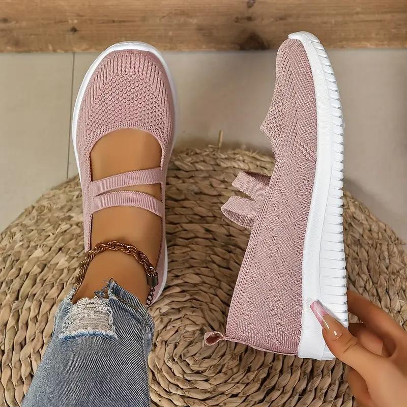 Women's summer new cloth shoes large size women's shoes fly-woven shoes casual single shoes mother shoes