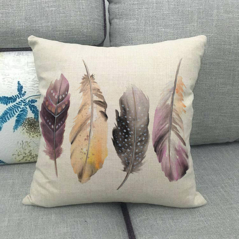 Feathered Bird A Cute Pet Digital Printing Short Plush Pillow Covers Decorative For Car Sofa Office Cushion Cover Home Goods