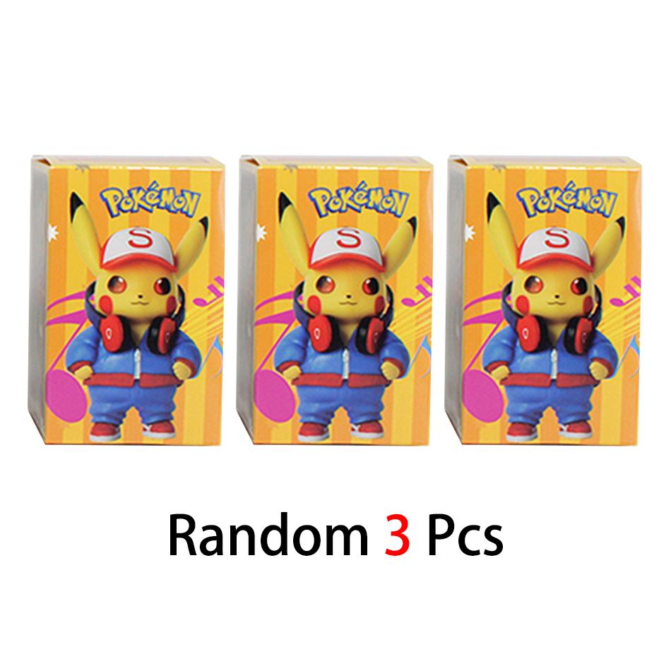 New Pocket Monsters Cartoon Movie Anime Character Pikachu Gengar Mewtwo Gurado Action Model Toy Blind Box Random Trendy Mystery Surprise Collectible