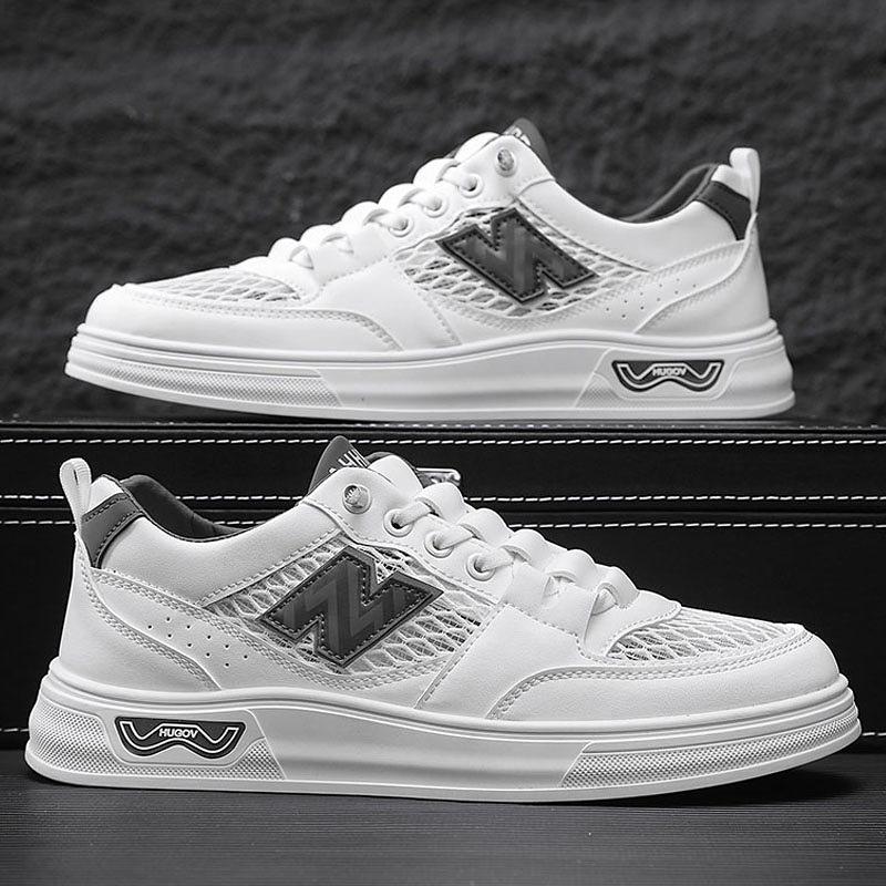 

Чоловіче взуття літнє повсякденне маленьке біле взуття студентське підліткове 2025 нове дихаюче взуття для дошки чоловіче сітчасте трендове взуття з великими отворами 44